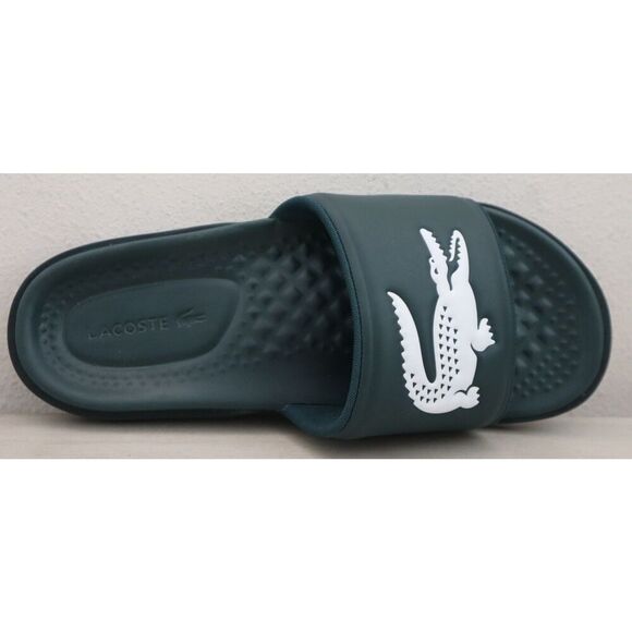 Lacoste 0922-1-CMA Men\'s Sz 12 Dark Green/White Croco Dualiste Slides Sandals main image 6